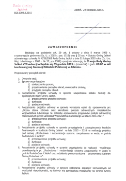 ZAWIADOMIENIE - Urząd Gminy Jabłoń