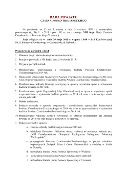 VIII Sesja Rady Powiatu - Powiat Czarnkowsko