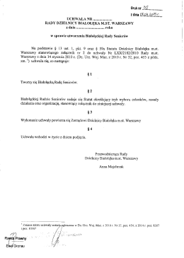 DRS statut Białołęka druk nr 35
