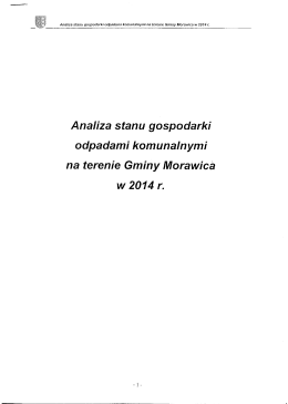 analiza za rok 2014 - Morawica, Urząd Gminy