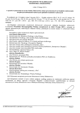 ZARZĄDZENIE NR SG.0050.26.2015 BURMISTRZA