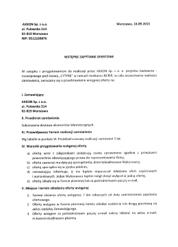 AXXON Sp. z o.o. Warszawa, 18.09.2015