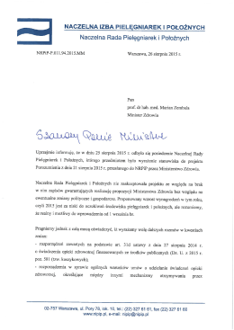 NIPiP26.08.2015 - Naczelna Izba Pielęgniarek i Położnych