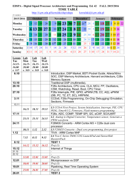 Provisional Time Table