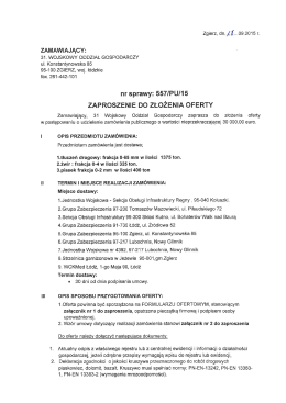 Zaproszenie do złożenia oferty