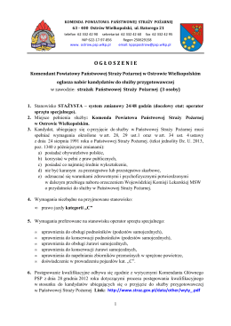 Rekrutacja 19.10.2015 B - KP PSP Ostrów Wielkopolski