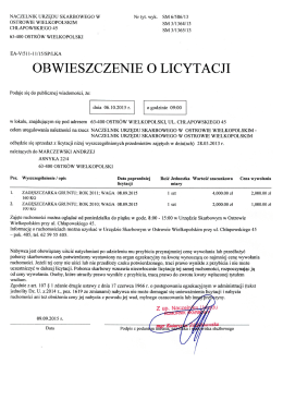 Obwieszczenie o licytacji 2 Naczelnika Urzędu Skarbowego w