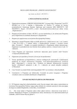Regulamin Programu Zdrowe Kieszonkowe_1.09.2015.pages