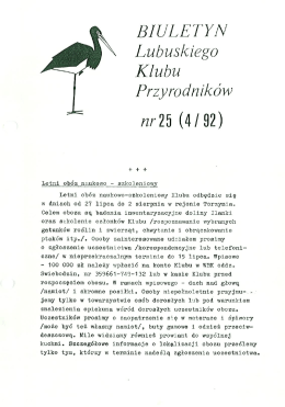 Bociek nr 25 - Klub Przyrodnik&oacute;w