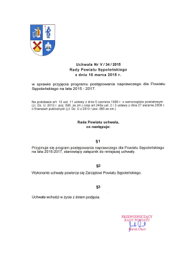 Uchwała Nr VI34I2015