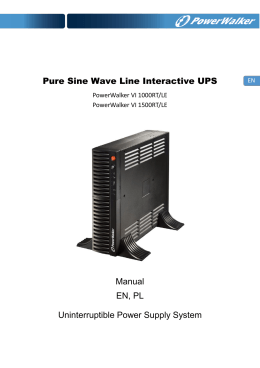 Pure Sine Wave Line Interactive UPS Manual EN