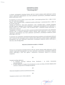 Zarządzenie W&oacute;jta Gminy Sierakowice wraz z zestawieniem
