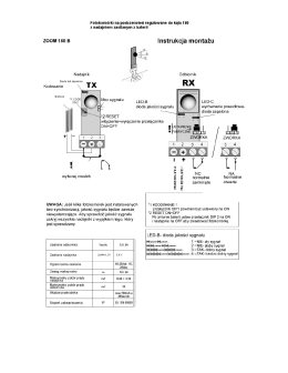 zoom 180 B Instrukcja montażu