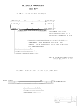 PRZEKRÓJ NORMALNY Skala 1:50