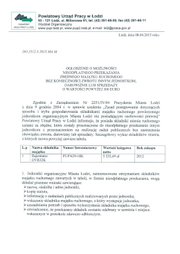 Ogłoszenie - pełny tekst