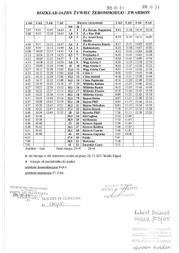 2015 "113: (i 1 21115 -12` 3 `1 ROZKŁAD JAZDY ŻYWIEC