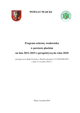 Program ochrony środowiska 2011-2015 do 2018 przyjety