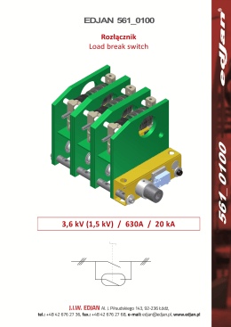 3,6 kV (1,5 kV) / 630A / 20 kA