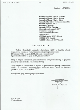 Teatr 1 - ZW NSZZ Policjantów woj. pomorskiego