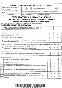 WYBORY PREZYDENTA RZECZYPOSPOLITEJ POLSKIEJ