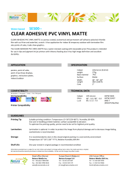 se500-- clear adhesive pvc vinyl matte