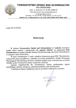 TOWARZYSTWO OPIEKI NAD OCIEMNIAŁYMI