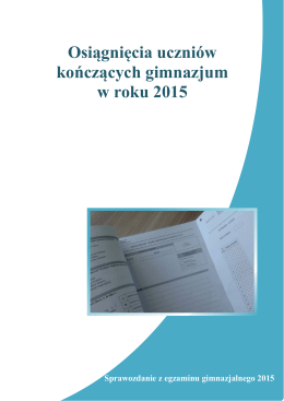 Egzamin gimnazjalny 2015 - Centralna Komisja Egzaminacyjna