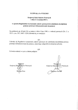 UCHWAŁA Nr 97/IX/2015