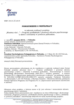 Treść porozumienia - Musimy siać…