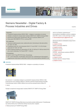 Siemens Newsletter - Digital Factory & Process Industries and Drives
