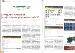 Konfigurator systemów GK - automatycznie generowane modele 3D