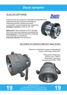 Złącza specjalne i - Firma Prywatna VEGA Rumia