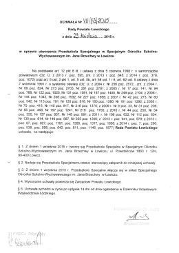 z dnia 2015 r. - Powiat Łowicki
