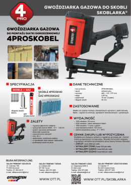 Pobierz broszurę na temat gwoździarki 4PROSKOBEL