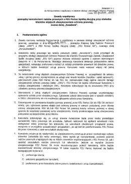Załącznik nr 1 do porozumienia z dnia 29 grudnia