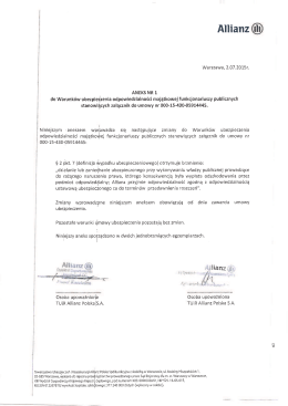 Allianz - Ubezpieczenia OC Funkcjonariuszy Publicznych