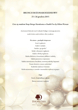 Sprawdź menu Świątecznych Brunchy