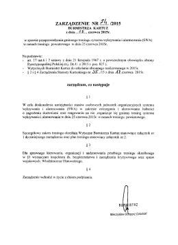 ZARZĄDZENIE NR 27.4.. /2015