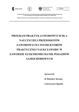 elektromechanik - Uniwersytet Opolski