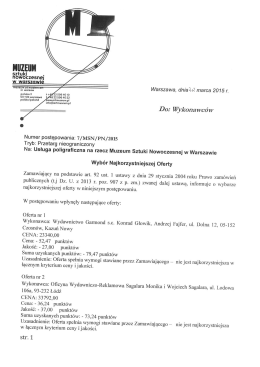 Wybór najkorzystniejszej oferty