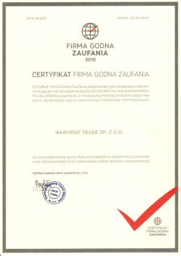 FIRMA GODNA ZAUFANIA