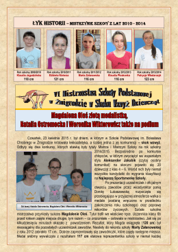 Mistrzostwa Szkoły Dziewcząt w Skoku Wzwyż. Magdalena Oleś