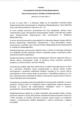 Pełny tekst protokołu wraz z listą uczestników ze strony polskiej i