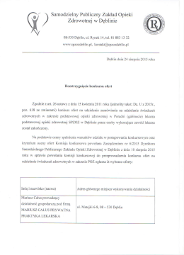 zakończony. - spzozdeblin.pl