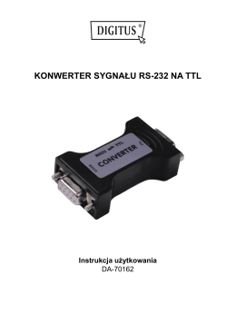 KONWERTER SYGNAŁU RS-232 NA TTL Instrukcja użytkowania