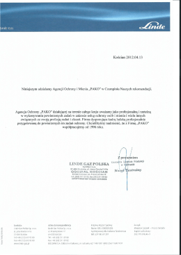 Linde Gaz Polska - ochrona