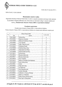 Rozeznanie cenowe rynku - Regionalna Dyrekcja Ochrony