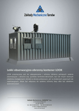Lekki obserwacyjno-obronny kontener LOOK
