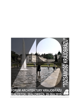 program_konferencji - XVIII Forum Architektury Krajobrazu