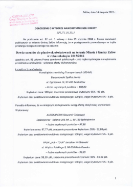 Treść ogłoszenia